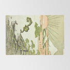 View of Mount Fuji at sunrise on New Year's Day by Isoda Koryusai Rug Gallery Image 2