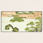 View of Mount Fuji at sunrise on New Year's Day by Isoda Koryusai Desk Mat Gallery Image 3
