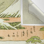 View of Mount Fuji at sunrise on New Year's Day by Isoda Koryusai Wall Tapestry Gallery Image 3