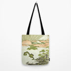 View of Mount Fuji at sunrise on New Year's Day by Isoda Koryusai Tote Bag Gallery Image 2