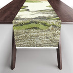 View of Mount Fuji at sunrise on New Year's Day by Isoda Koryusai Table Runner Gallery Image 1