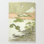 View of Mount Fuji at sunrise on New Year's Day by Isoda Koryusai Cutting Board Gallery Image 1