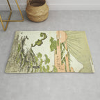 View of Mount Fuji at sunrise on New Year's Day by Isoda Koryusai Rug Gallery Image 1