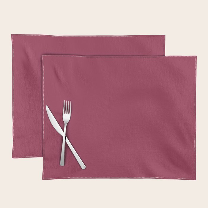 Berry Pink Solid Color Placemat Gallery Image 1