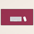Berry Pink Solid Color Desk Mat Gallery Image 1