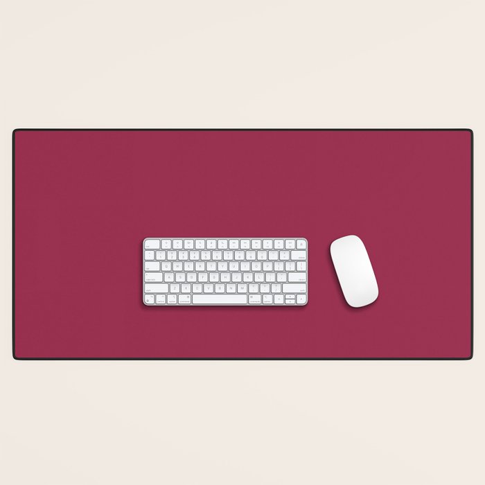 Berry Pink Solid Color Desk Mat Gallery Image 1