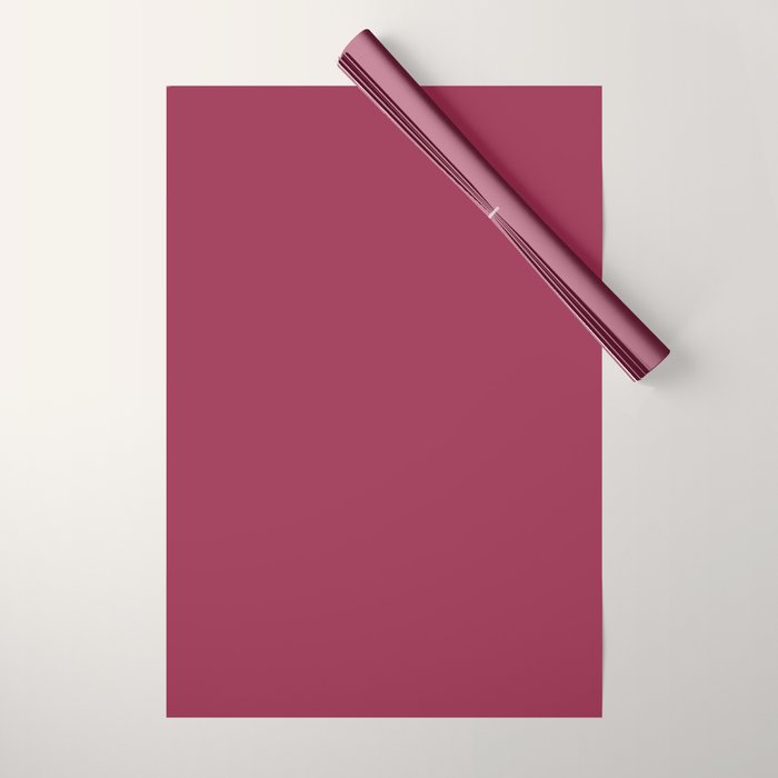 Berry Pink Solid Color Wrapping Paper Gallery Image 1