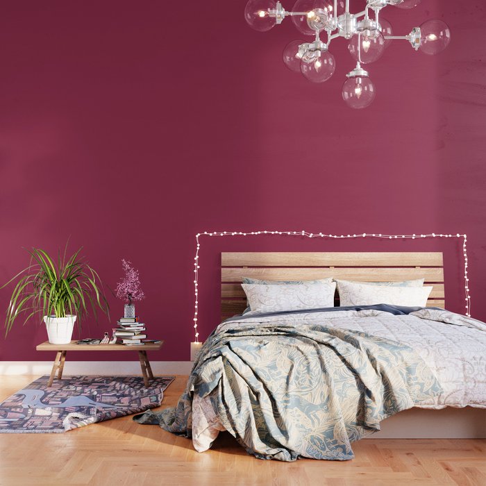 Berry Pink Solid Color Wallpaper Gallery Image 3