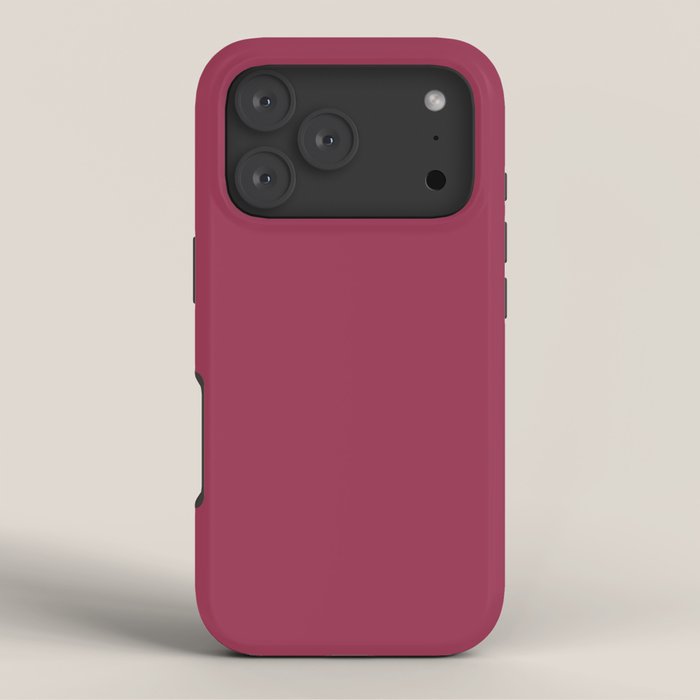 Berry Pink Solid Color iPhone Case Gallery Image 3