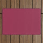 Berry Pink Solid Color Outdoor Rug Gallery Image 1