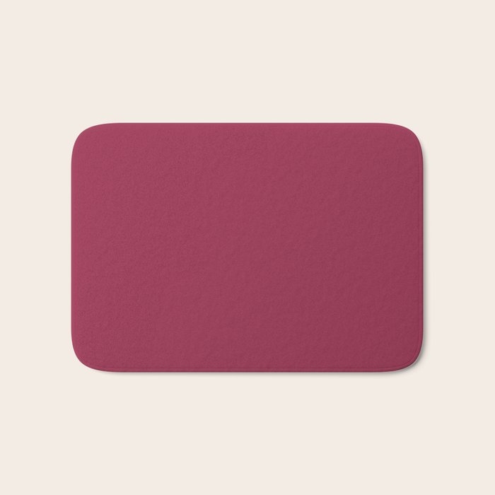 Berry Pink Solid Color Bath Mat Gallery Image 1