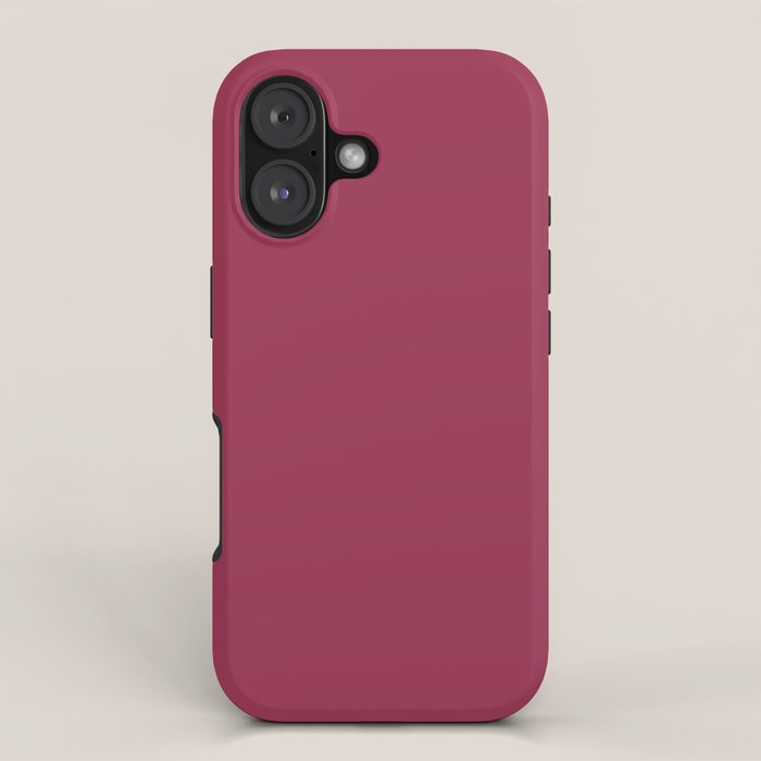 Berry Pink Solid Color iPhone Case Gallery Image 1