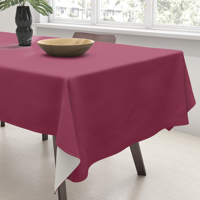 Berry Pink Solid Color Tablecloth Gallery Image 3