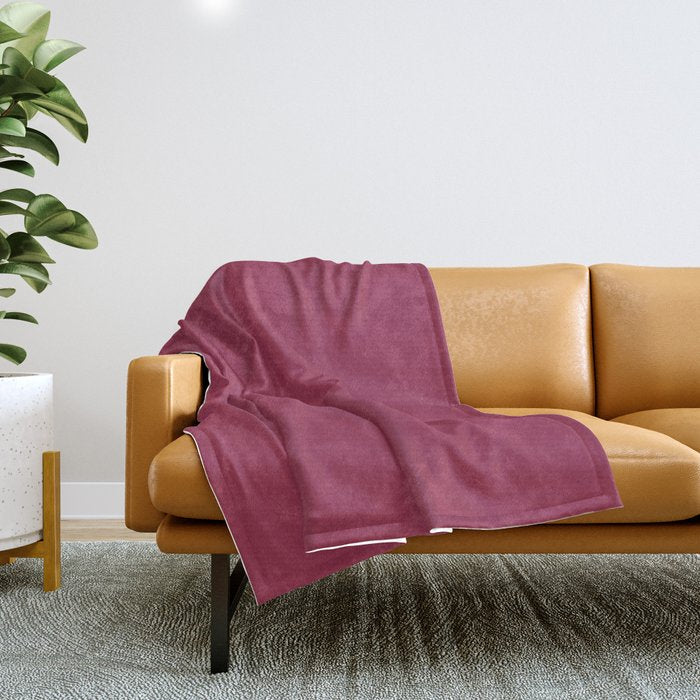 Berry Pink Solid Color Throw Blanket Gallery Image 1