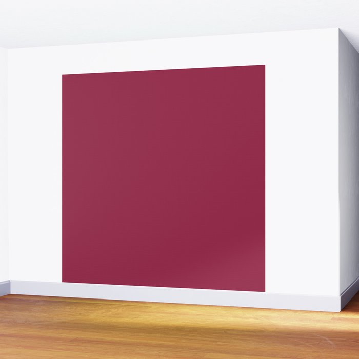 Berry Pink Solid Color Wall Mural Gallery Image 2