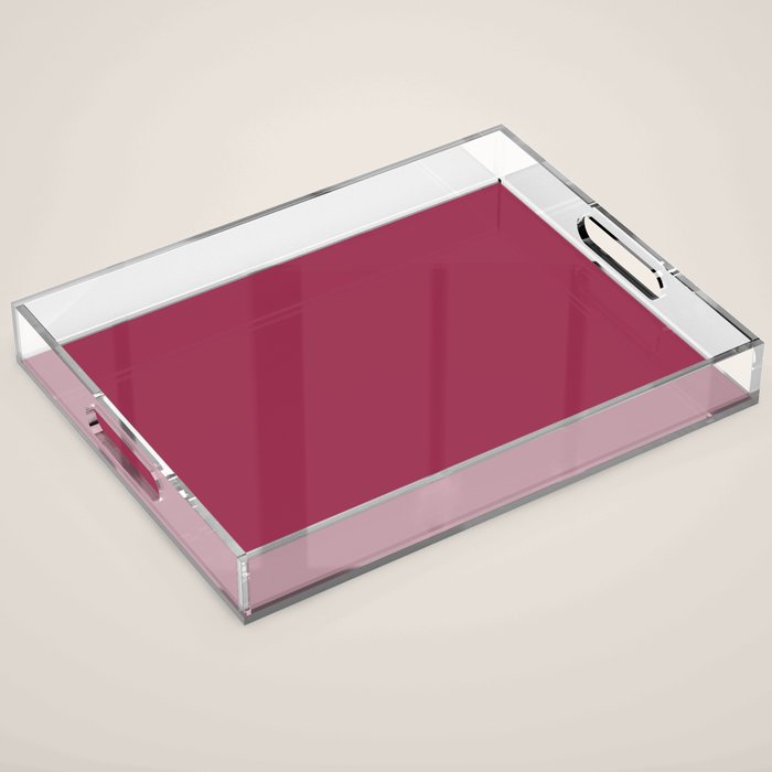 Berry Pink Solid Color Acrylic Tray Gallery Image 1
