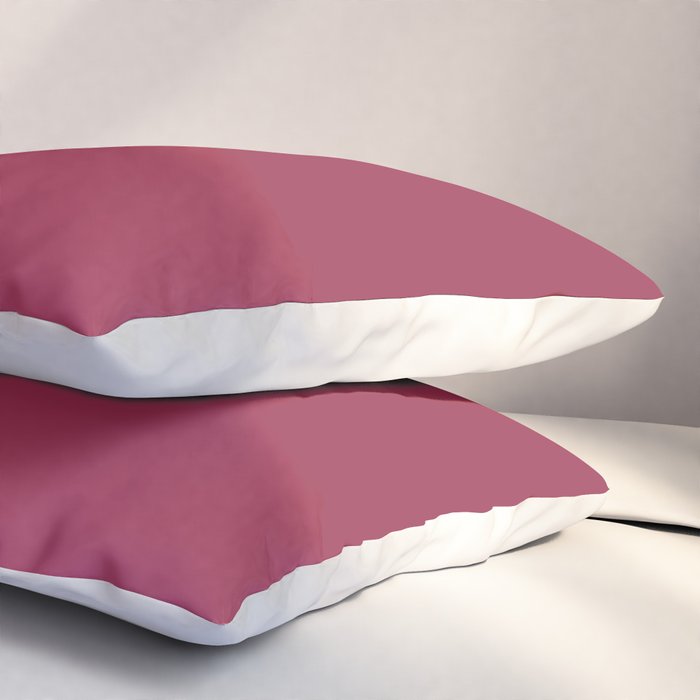Berry Pink Solid Color Pillow Sham Gallery Image 3