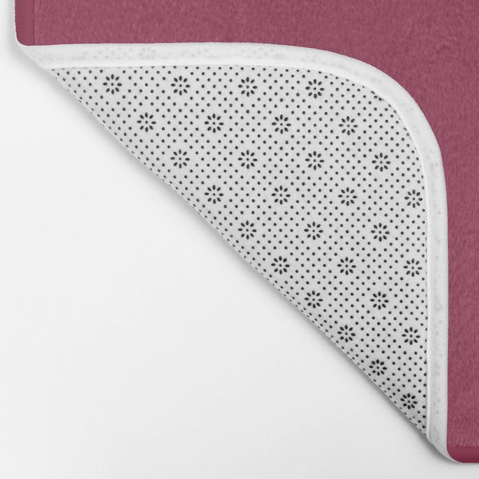 Berry Pink Solid Color Bath Mat Gallery Image 2