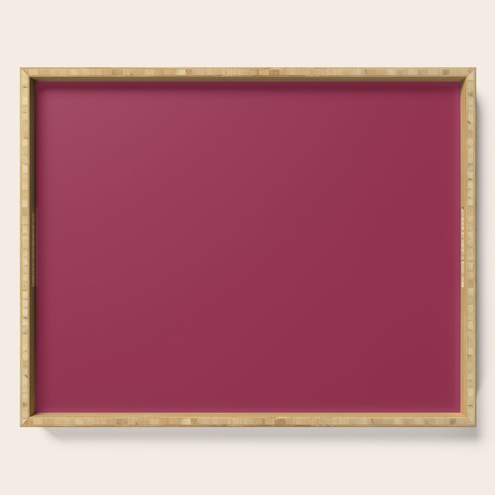 Berry Pink Solid Color Serving Tray Gallery Image 1