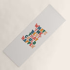 Whats The Best That Could Happen by The Motivated Type in Red Pink Green Orange and Blue Yoga Mat Gallery Image 1