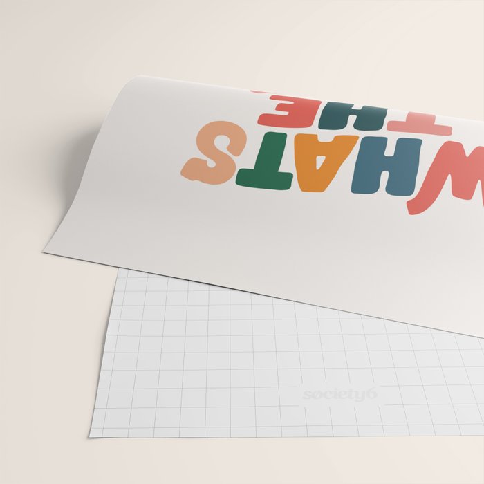 Whats The Best That Could Happen by The Motivated Type in Red Pink Green Orange and Blue Wrapping Paper Gallery Image 2