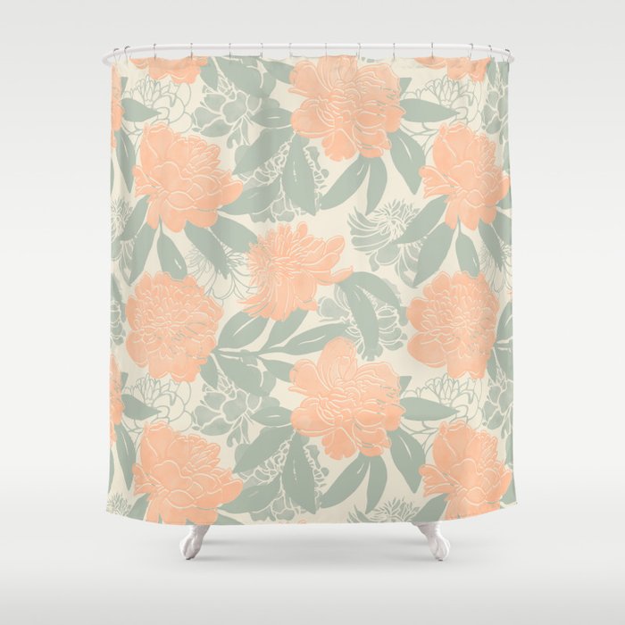 Modern floral blooms P3 Shower Curtain Gallery Image 1