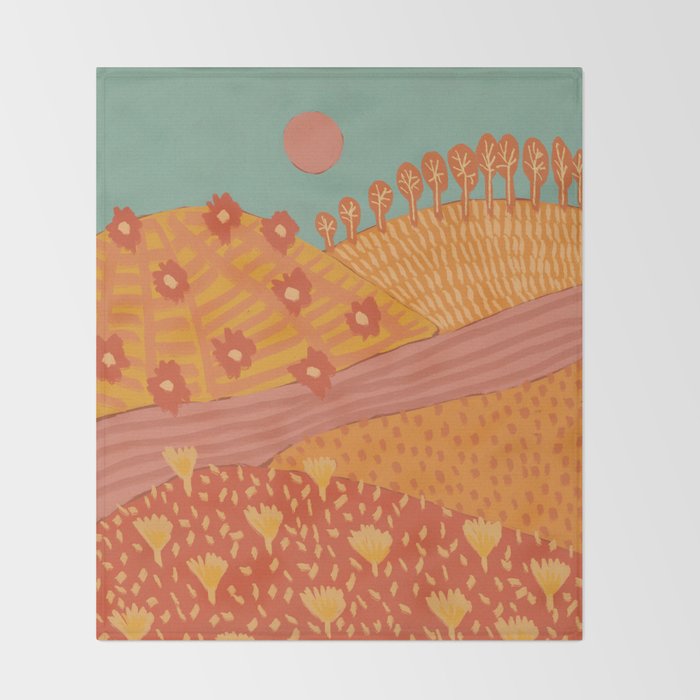 Fairy Tale Landscape #4 Throw Blanket Gallery Image 2