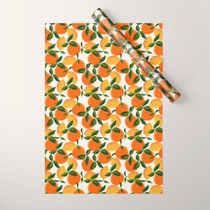 Oranges and Lemons Wrapping Paper Gallery Image 1
