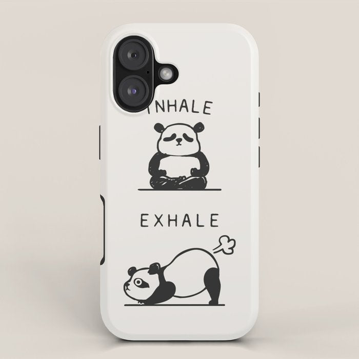 Inhale Exhale Panda iPhone Case Gallery Image 1