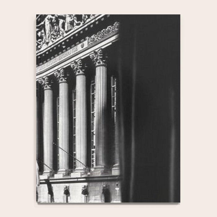 Wall Street, Stock Exchange, New York, New York black and white photograph Notebook Gallery Image 4