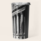 Wall Street, Stock Exchange, New York, New York black and white photograph Travel Mug Gallery Image 2