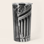 Wall Street, Stock Exchange, New York, New York black and white photograph Travel Mug Gallery Image 1