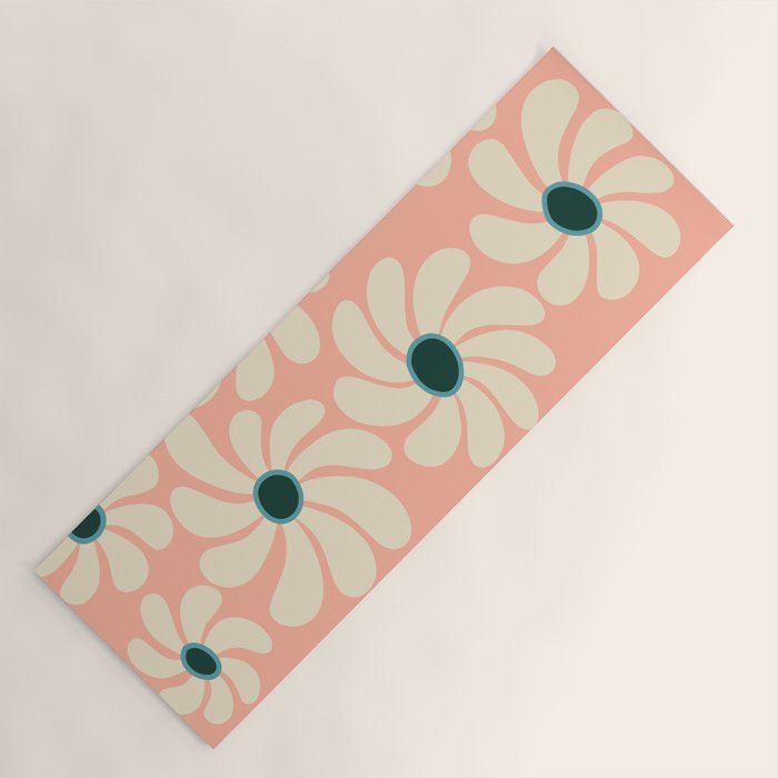 Retro Super Bloom - 70's Vibe Yoga Mat Gallery Image 1