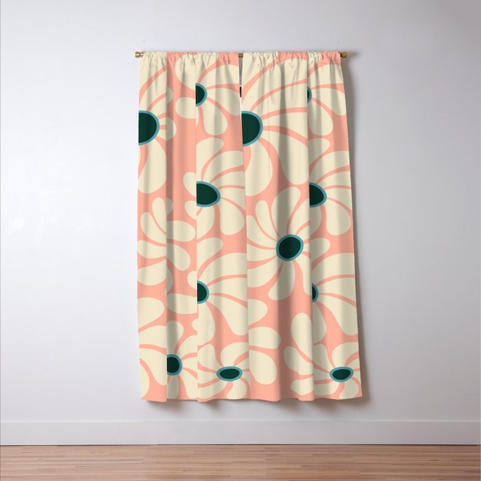 Retro Super Bloom - 70's Vibe Window Curtain Gallery Image 3