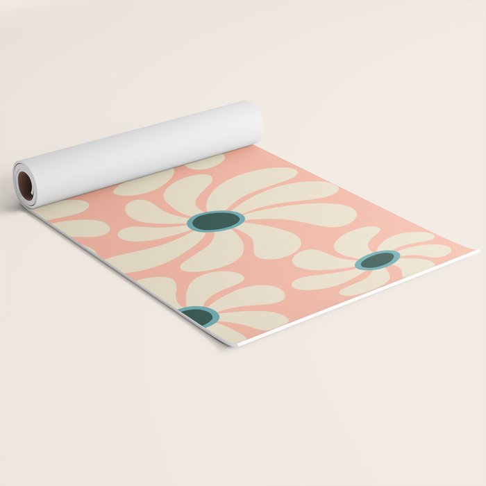Retro Super Bloom - 70's Vibe Yoga Mat Gallery Image 2