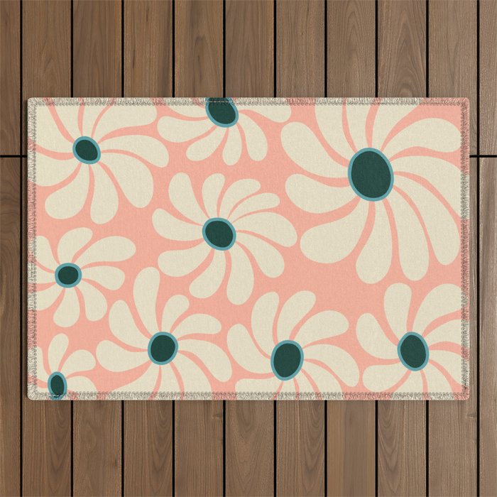 Retro Super Bloom - 70's Vibe Outdoor Rug Gallery Image 1
