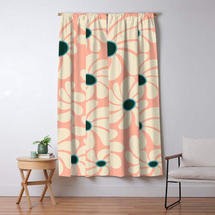 Retro Super Bloom - 70's Vibe Window Curtain Gallery Image 5
