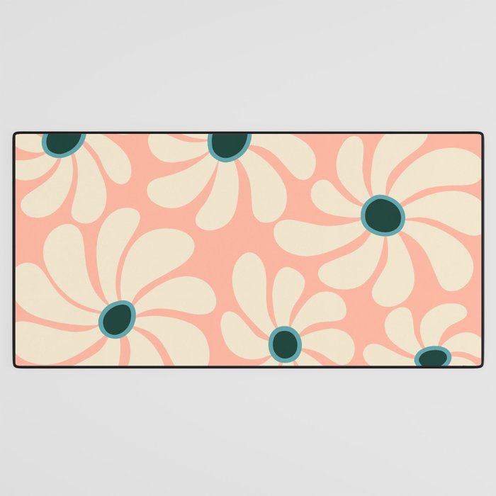 Retro Super Bloom - 70's Vibe Desk Mat Gallery Image 3