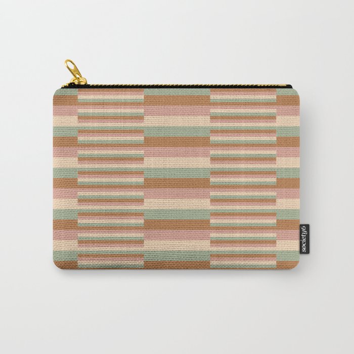 Mixed Stripes Pattern XIX Boho Summer Carry All Pouch Gallery Image 1