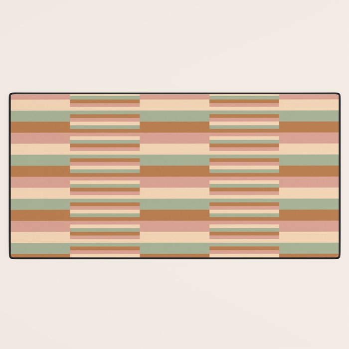 Mixed Stripes Pattern XIX Boho Summer Desk Mat Gallery Image 3