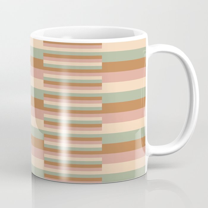 Mixed Stripes Pattern XIX Boho Summer Coffee Mug Gallery Image 1
