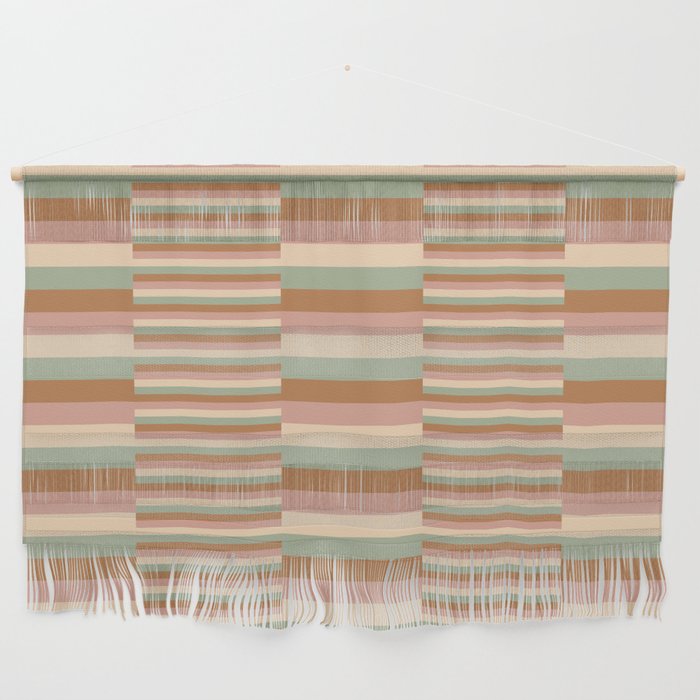 Mixed Stripes Pattern XIX Boho Summer Wall Hanging Gallery Image 1