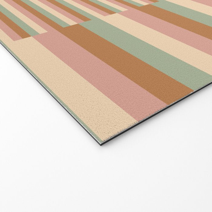Mixed Stripes Pattern XIX Boho Summer Welcome Mat Gallery Image 2