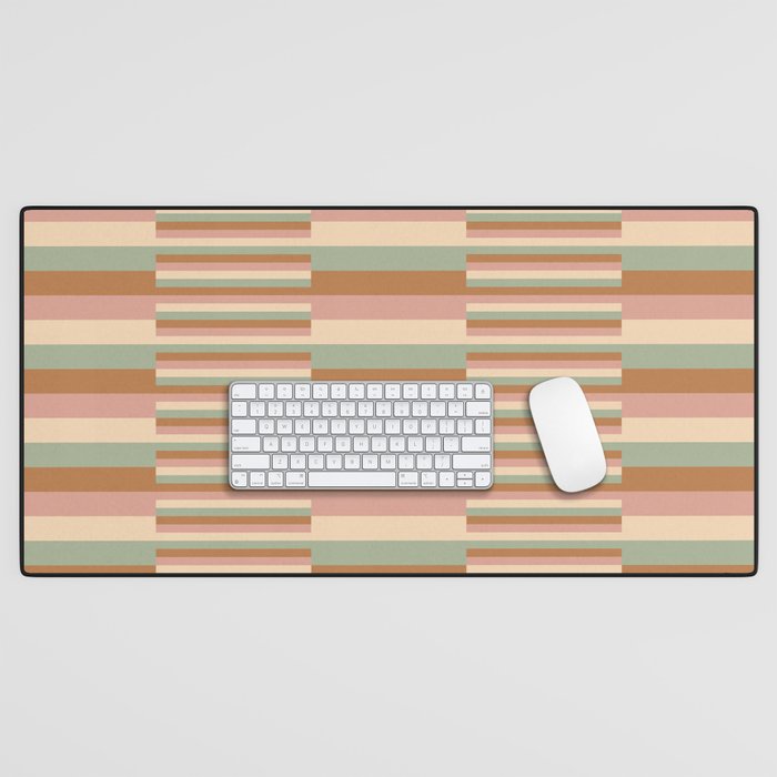 Mixed Stripes Pattern XIX Boho Summer Desk Mat Gallery Image 1