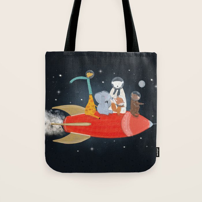 lets all go to the moon Tote Bag Gallery Image 1