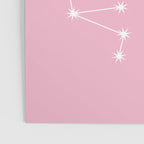 Sagittarius Zodiac Star Constellation Line Art Soft Pink Poster Gallery Image 3