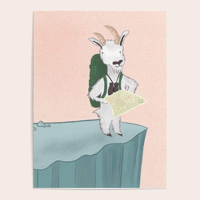 Mountain Goat on an Adventure Poster Gallery Image 4