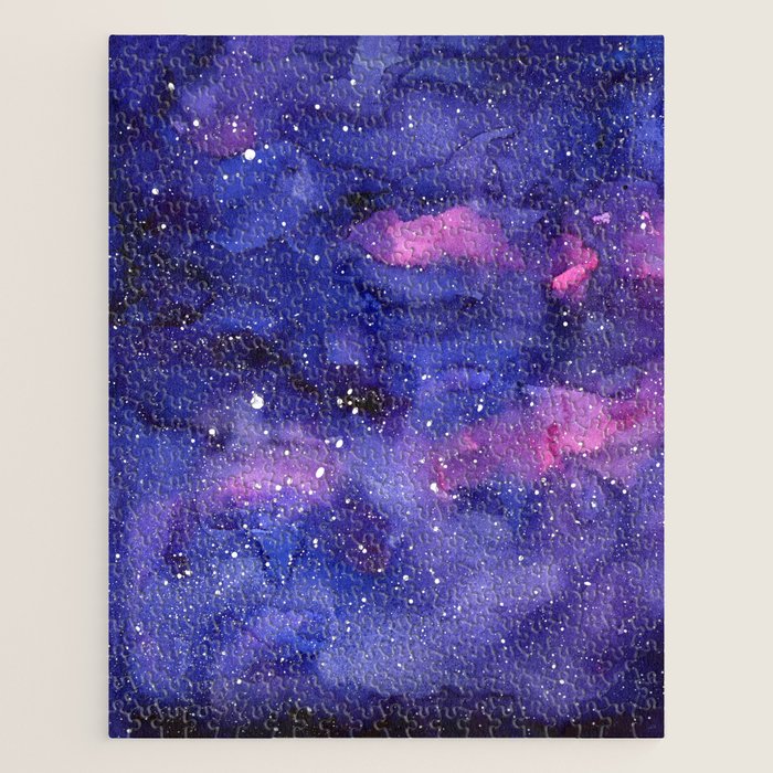 Galaxy Pattern Watercolor Jigsaw Puzzle Gallery Image 1