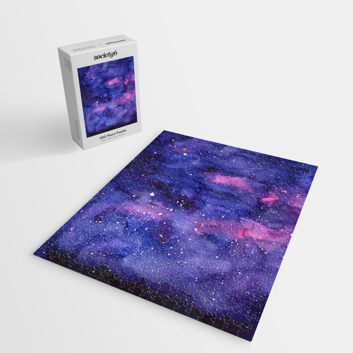 Galaxy Pattern Watercolor Jigsaw Puzzle Gallery Image 2