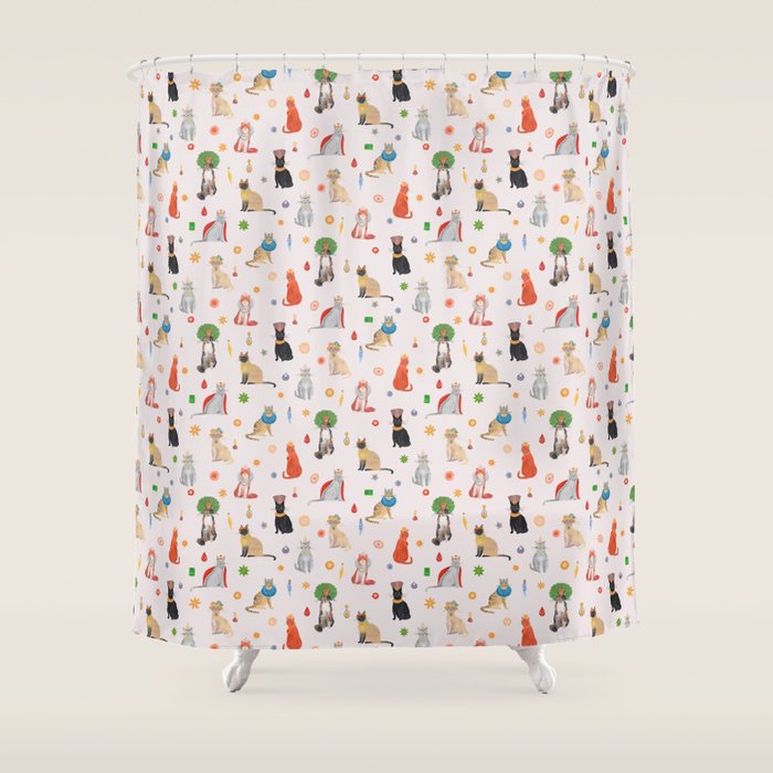 Cat Queens Shower Curtain Gallery Image 1